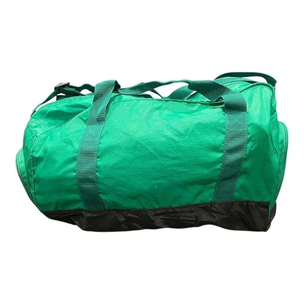 Vintage 90s Boston Celtics Duffle Gym‎ Bag Green Adjustable Strap Logo 17
